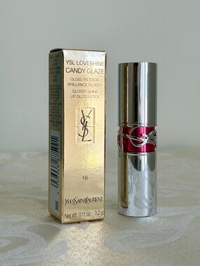 NIB YSL Loveshine Candy Glaze Lip Gloss Stick in 16 Watermelon High Full Size